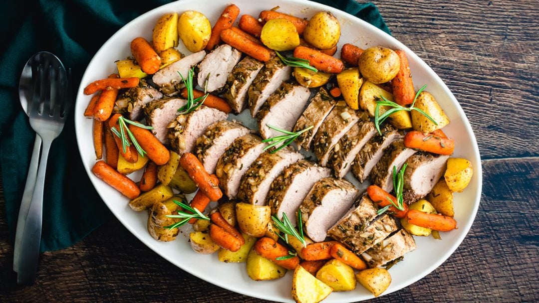 25 Best Turkey Tenderloin Recipes   Roasted Turkey Tenderloin With Vegetables 1080x608 